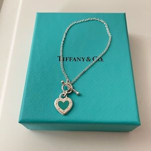 Return to Tiffany Love Blue Heart chain bracelet